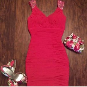 Hot Pink Cocktail/Prom Dress